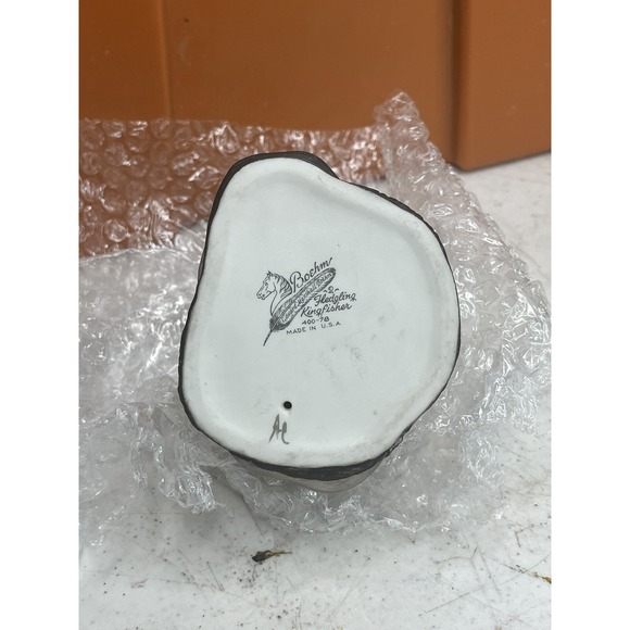 Vintage Boehm Porcelain Fledgling Kingfisher Bird #400-78 Made In USA - Picture 6 of 10